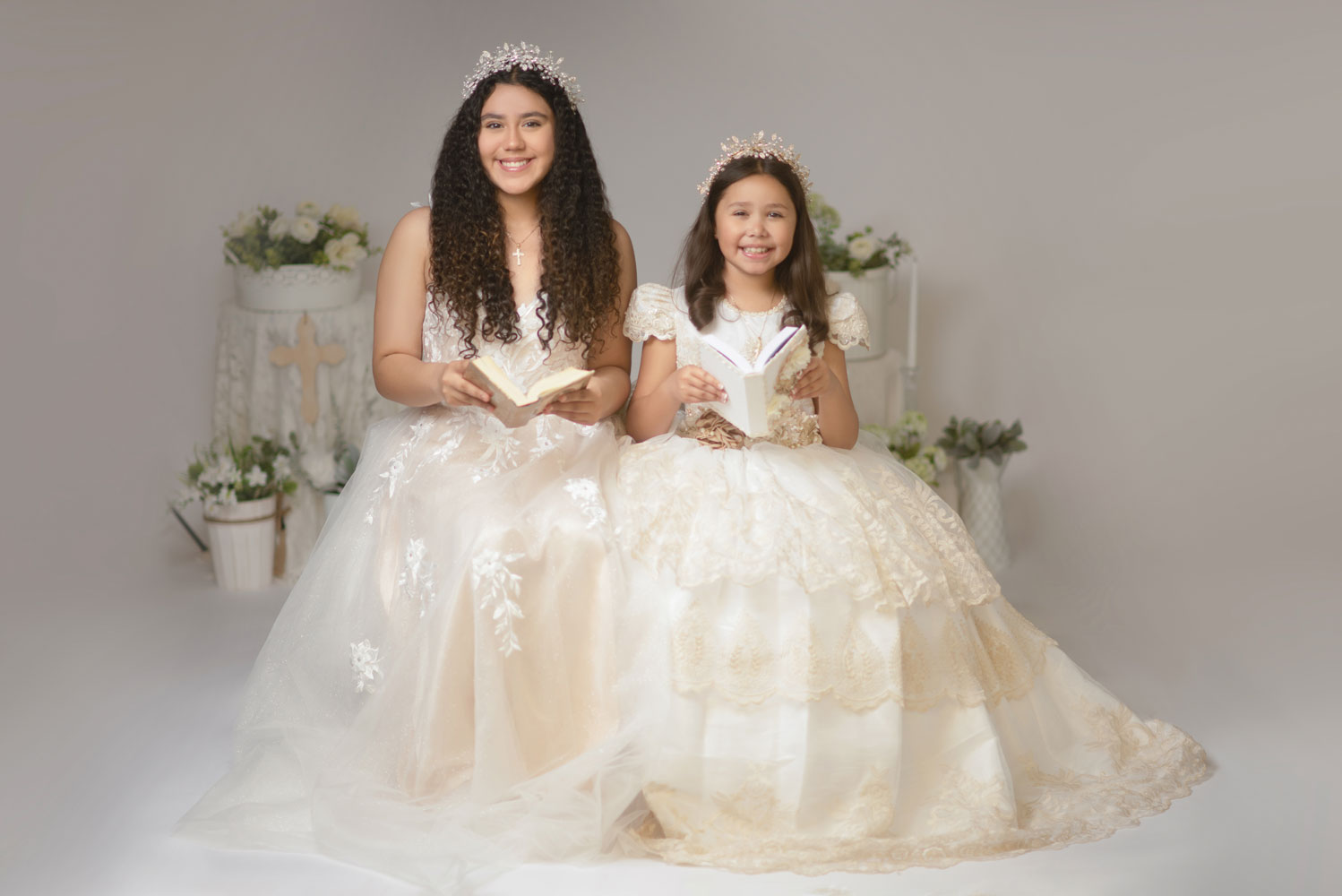 First Communion photoshoot ideas Baptism kids photos pictures Siblings girls picture ideas Photographer Sacramento Roseville Rocklin Elk Grove Eldorado Hills Folsom Yuba city 